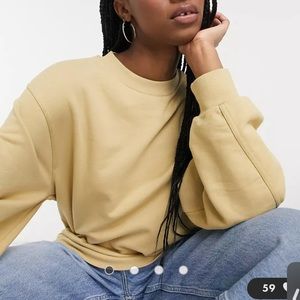 & Other Stories cotton fine sweatshirt in camel - BEIGE